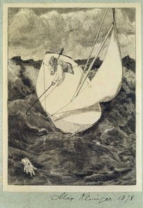 パブ「グローブの発見のパラフレーズ」からサルベージ。 1881年、1878年（洗浄済みの墨とペン）